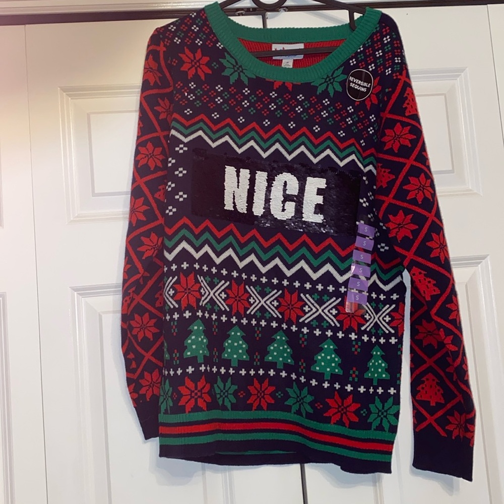 Naughty/Nice Sweater NWT